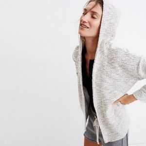 Madewell Textural Open Hoodie Jacket Sweatshirt